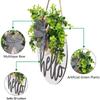 Bowknot Door Wreath Artificial Plant Wall Art Garlands Hanging Decoration  Outdoor Decor