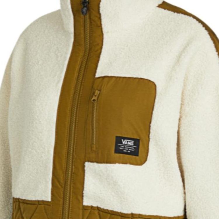 Vans Colorblock Reißverschluss Stehkragen Jacke Damenjacken Braun VN0A54MC3KS