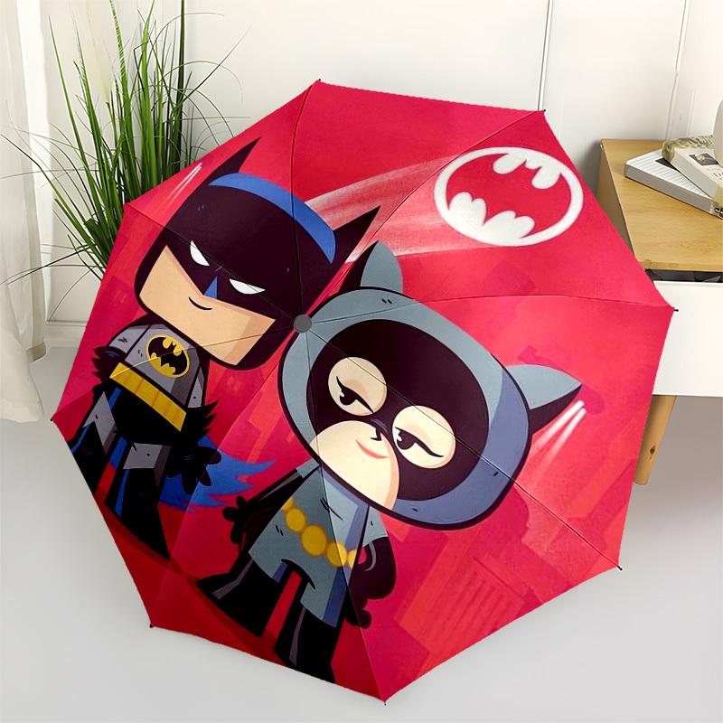 

1pc Batman and Catwoman Umbrella with Plastic Handle,Cartoon Pattern,Suitable for All Seasons Multi-functional Umbrella341