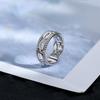 S925 Men's Retro Open Index Finger Silver Ring - Trendy, Simple, Hip Hop Style