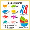 Counting Animal Sorting Toys for Toddlers Preschool Learning Activities for Math Color Cognition Montessori Baby STEM Toys Gifts