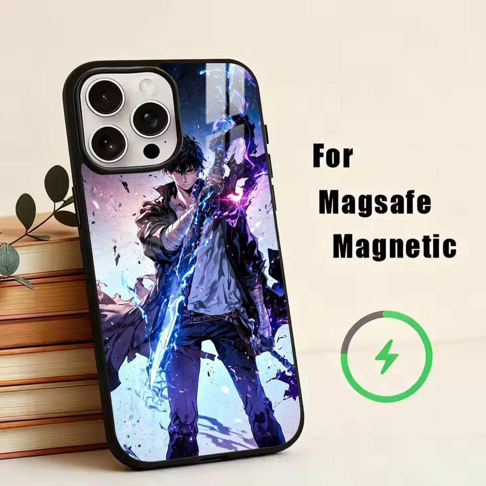 S-Sung Jin-woo Phone Case For iPhone17,16,15,14,13,12,11 Plus,Pro Magnetic with Magsafe Wireless Charging
