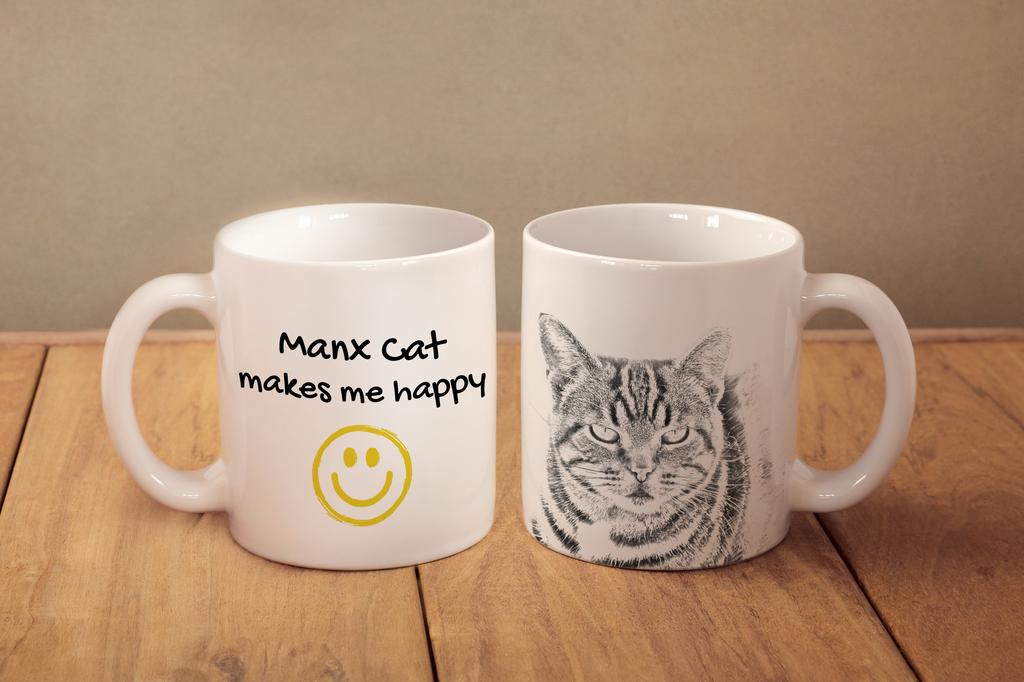 Manx - Cat Mug, Cheerful Mug for a Dog Lover, Personalized Gift from the Art-Dog Brand