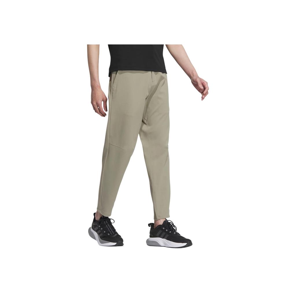 Adidas Solid Color Logo Casual Pants Men Pants Pebble-Grey IS4954