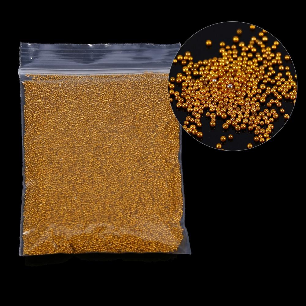 1 Bag Nail Art Decoration   Beads Metal   For Manicure Nail Art   Decoration(Gold)