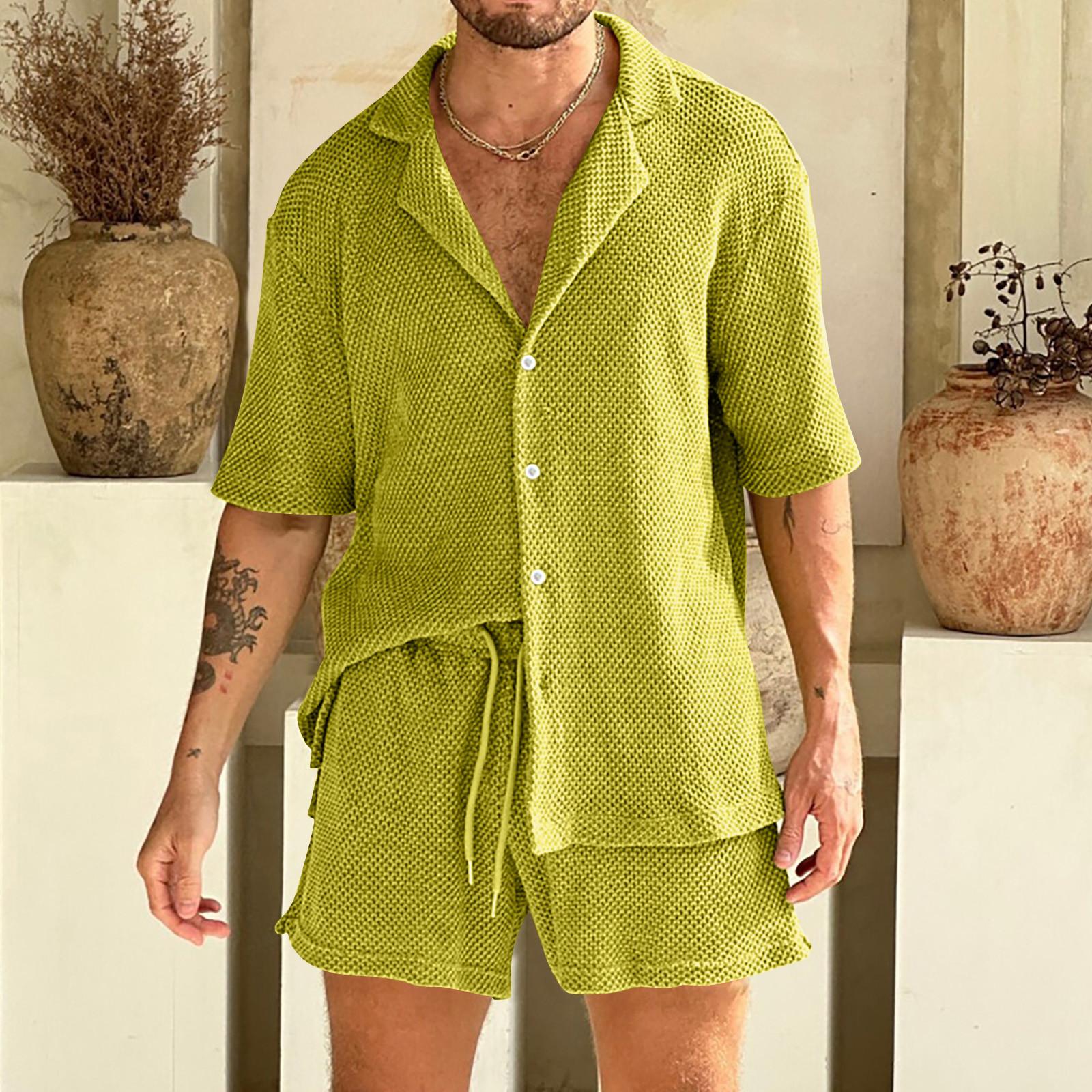 

Мужской и женский однотонный повседневный комплект с капюшоном и застежкой-молнией в небольшую клетку XXXL жёлтый