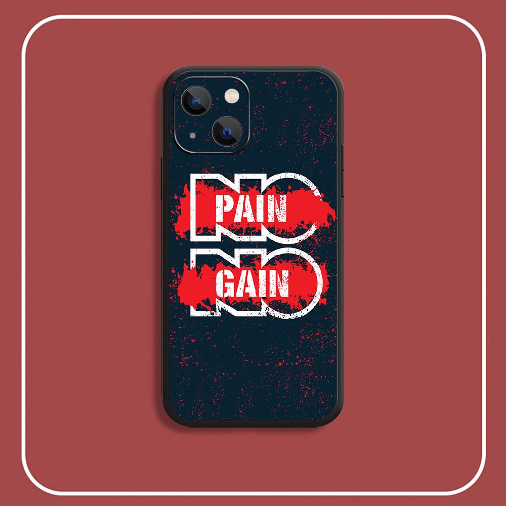 Pouzdro na telefon No Pain No Gain pro iPhone Samsung Galaxy Redmi Xiaomi Oppo OnePlus Note SA 7 8 9 10 11 12 13 14 20 21 22 23 53 54 Pro Max Plus Ultra