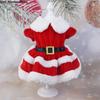 Comfortable Cute Santa Claus Dog Skirt Soft Breathable Dog Winter Clothes Warm Pet Christmas Costume Xmas