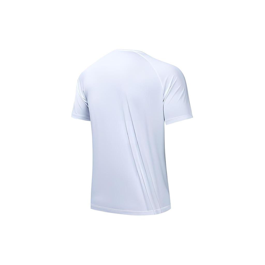 Anta Solid Color Casual Sports Crew Neck Short Sleeve T-Shirt Men Tops Pure-White 952427103-5