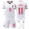 2026 World Cup England Home Football Kit Set No. 9 Kane 11 Foden 10 Bellingham