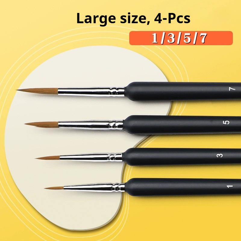 4/5/11pcs Miniature Hook Line Pen Art Painting Brushes Extra Fine Soft Hand Painted 00000 Brush For Gouache Watercolor Oil Paint