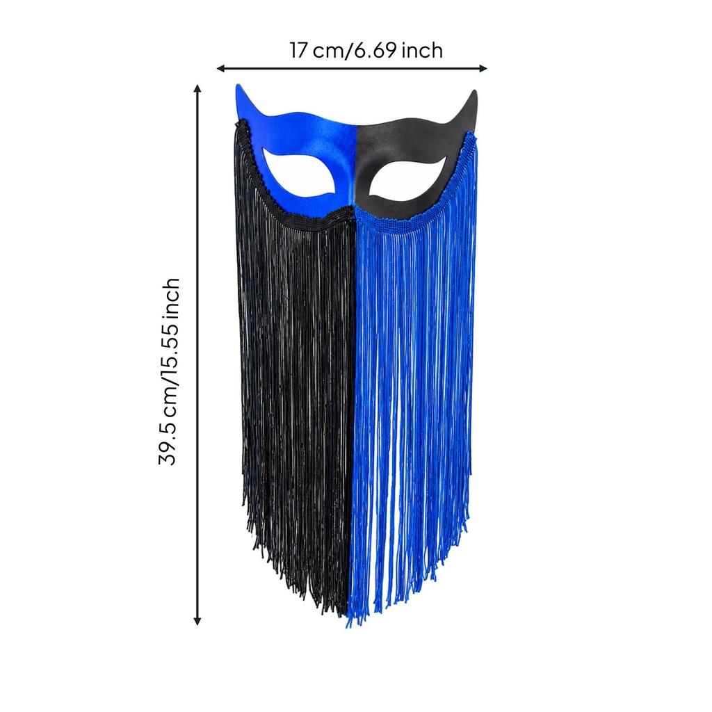 Lightweight Half-Face Masquerade Mask Elegant with Fringe