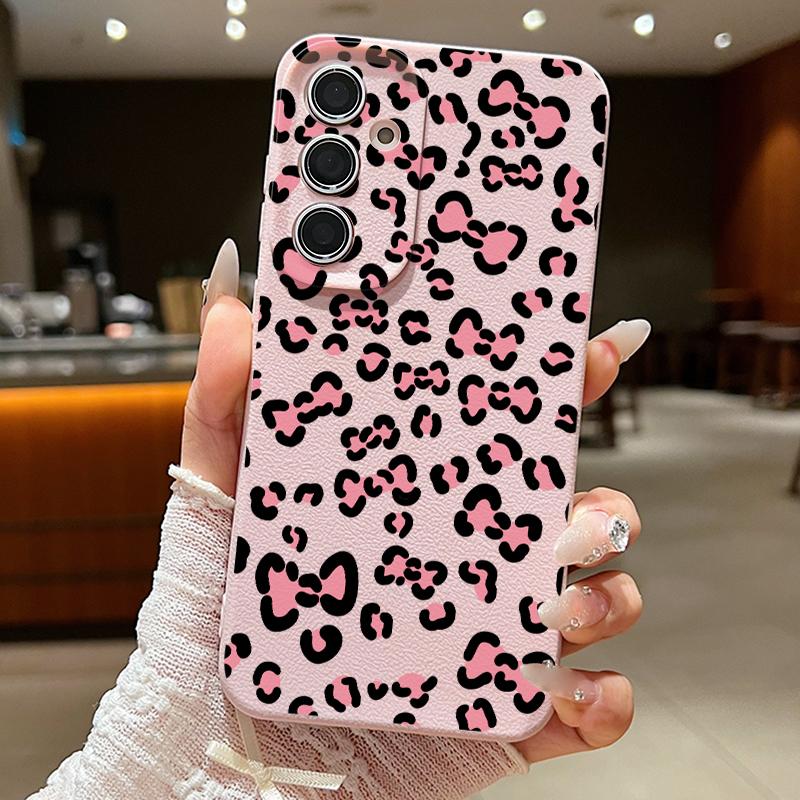 Leopard Print Case For Samsung A18 A57 A37 A17 A56 A36 A26 A16 A55 A35 A25 A15 A54 S21 FE S22 S23 S24 Plus S25 S26 Ultra Silicone Cover