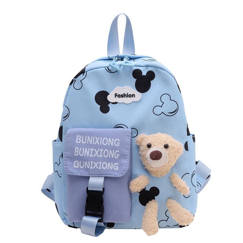 Adorable Cartoon Bear Backpack For Kids Stylish And Lightweight Oxford Cloth School Bag
