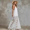 European and American Retro V-neck Sleeveless Lace Dress