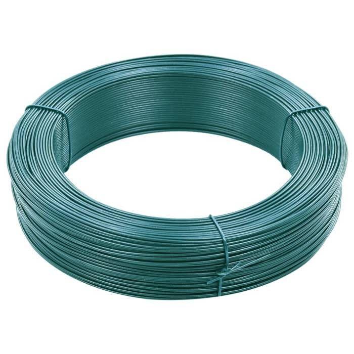 VidaXL Fil de liaison de clôture 250 m 0,9/1,4 mm Acier Vert noirâtre