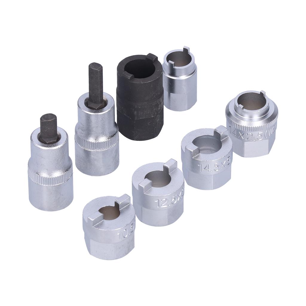 8PCS Strut Nut Socket Steel Alloy Key Automobile Repairing Kits for Motorcar Repair Shop