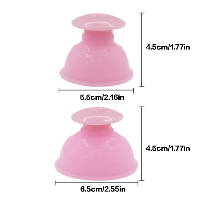 Silicone Cupping Massage Cup Pink For Body Fac Neck Eye Massage Vacuum Tank Body Moxibustion Jar Facial Care, Beauty Tool