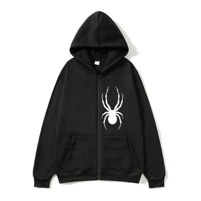 Spider Zip Hoodie Oversized Hoodie Streetwear Spider Women's Sweatshirt Women Hoodie Pocket Long Sleeve Spider Zip Hoodie