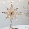 Christmas Tree Toppers Star With LED String Lights Ornaments For Christmas Home Party Decoration Festival Party New Year