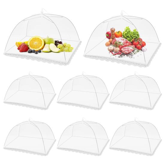 Mesh Food Cover for Picnic Camping Large Pop-Up Tent Umbrella Collapsible Reusable Mesh Covers for Outdoor BBQ Parties