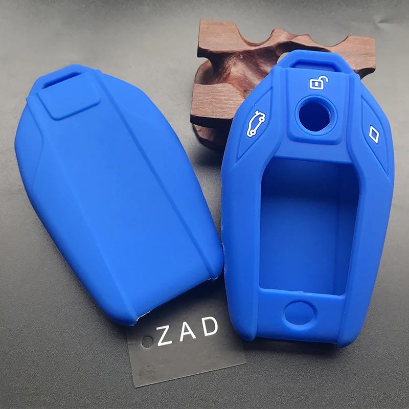 ZAD Silicone Car Key Cover Case for BMW 2017 2018 7 Series I12 730 740 750 760  G11 G12 G20 G30 Led Display Touch Screen Protect