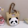 Panda Bag Plush With Zipper Closure For Daily Use And Cute Cartoon Style