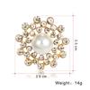 Snowflakes Pattern Corsage Brooch Breastpin Hollowed-out Alloy Inlaid Rhinestone Lady Women Valentine Gift