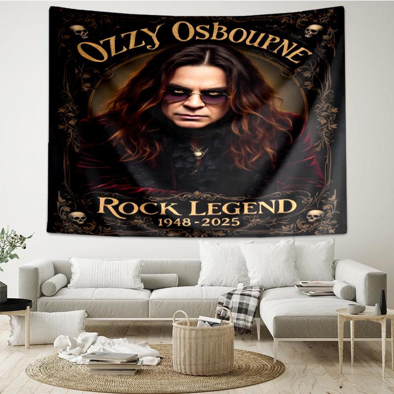 Ozzy Metal Legend Tapestry, Unique Design Tapestry, Wall Decor for Bedroom,Livingroom, Playroom,Heartwarming Fan Holiday Gifts