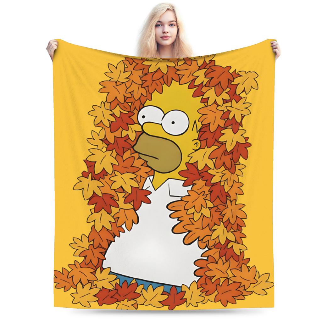 The Simpsonseds Face Throw Blanket for Couch Soft Cozy Plush Blanket 50x60 Inch Multiple Sizes Bedspreads for All Seasons