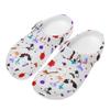Color Print EVA Clogs Unisex Soft Lightweight Breathable Slip On Garden Shoes Beach Pool Bathroom Home Daily Slippers