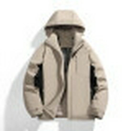 

2024 Men s Graphene Cotton Hooded Windbreaker - Autumn/Winter Jacket for Couples L