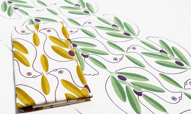Dyeing Anbo Tenugui Authentic Dyed Cotton Tokuoka Made In Japan 35cm X 100cm "Paloma Green" 100%