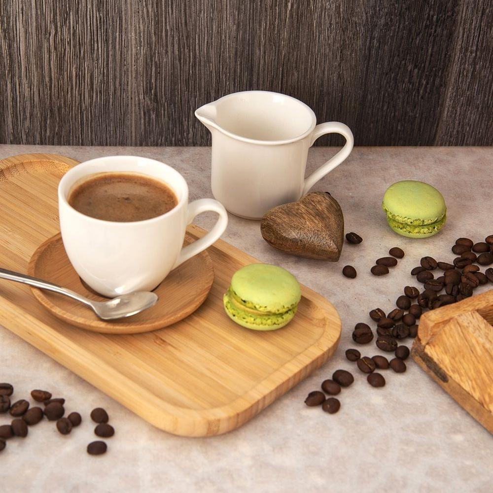 Rectangular Bamboo Plate Tray for Snacks and Sushi Appetizers 25cm