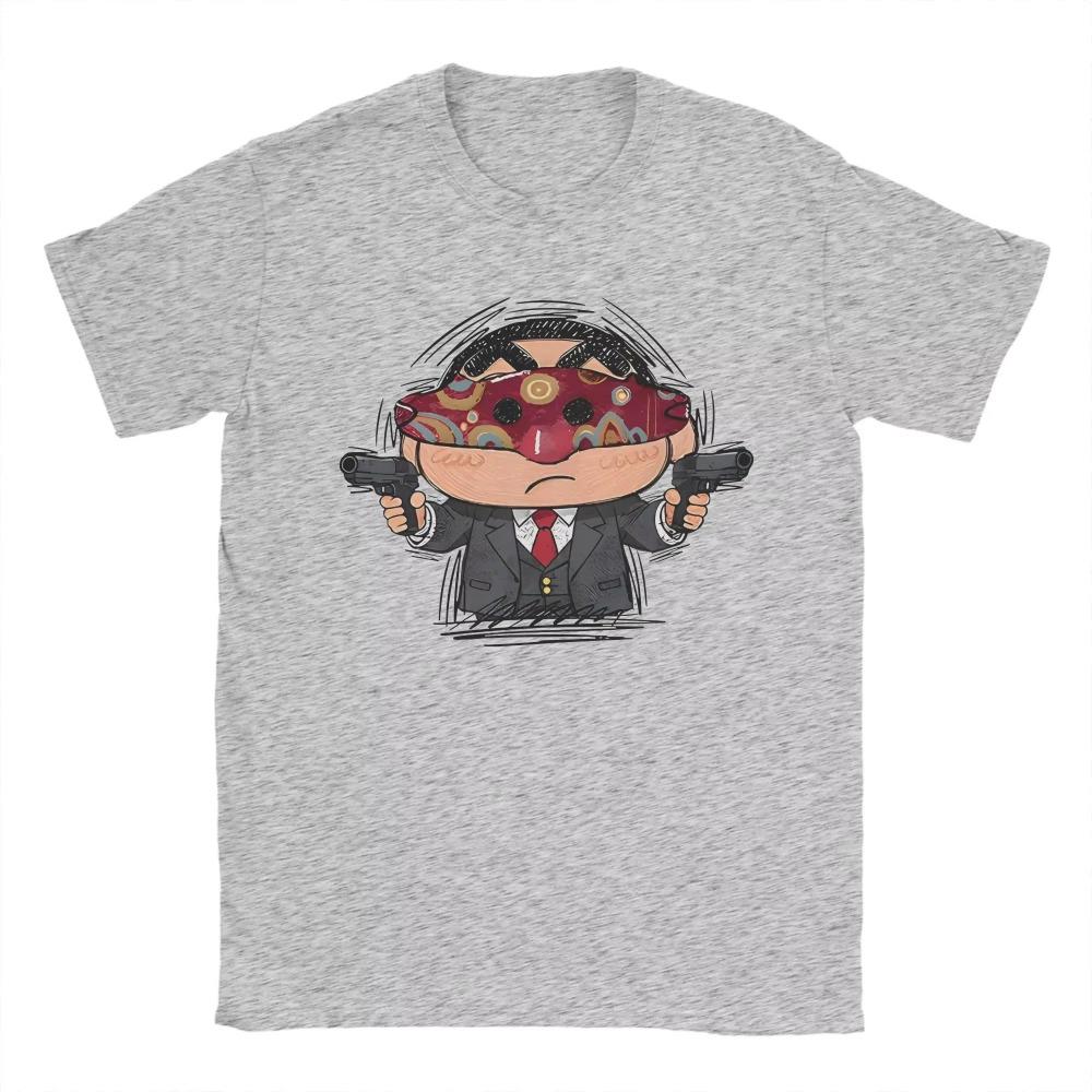 Crayon Shin-Chans 100 Cotton T Shirt For Man Summer Japanese Cartoon Y2K Fun T Shirts Breathable Trendy Cool Tees Oversized Tops