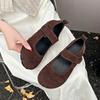 Fashion Retro French Mary Jane Shoes Spring and Autumn Women's Casual Flat Shoes Round Toe Comfortable Soft Women's Shoes Zapatos Mujer