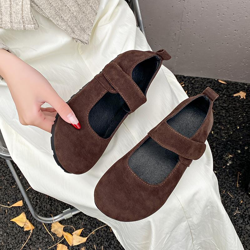 Fashion Retro French Mary Jane Shoes Spring and Autumn Women's Casual Flat Shoes Round Toe Comfortable Soft Women's Shoes Zapatos Mujer