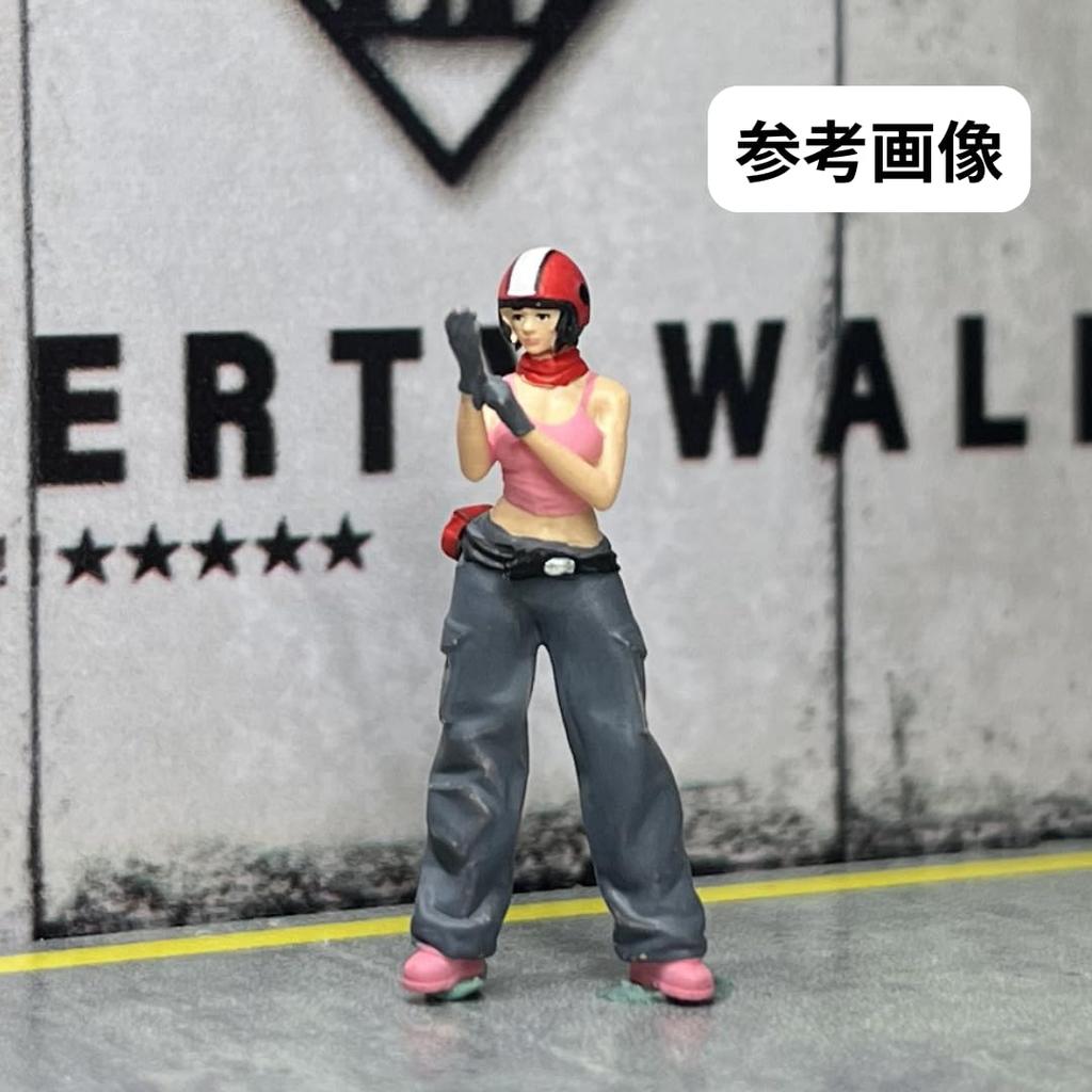 Moreart Miniature Figure Bike Street Girl Female for Dioramas and Miniature MO222159 1/64 & Set, Model, Cars,