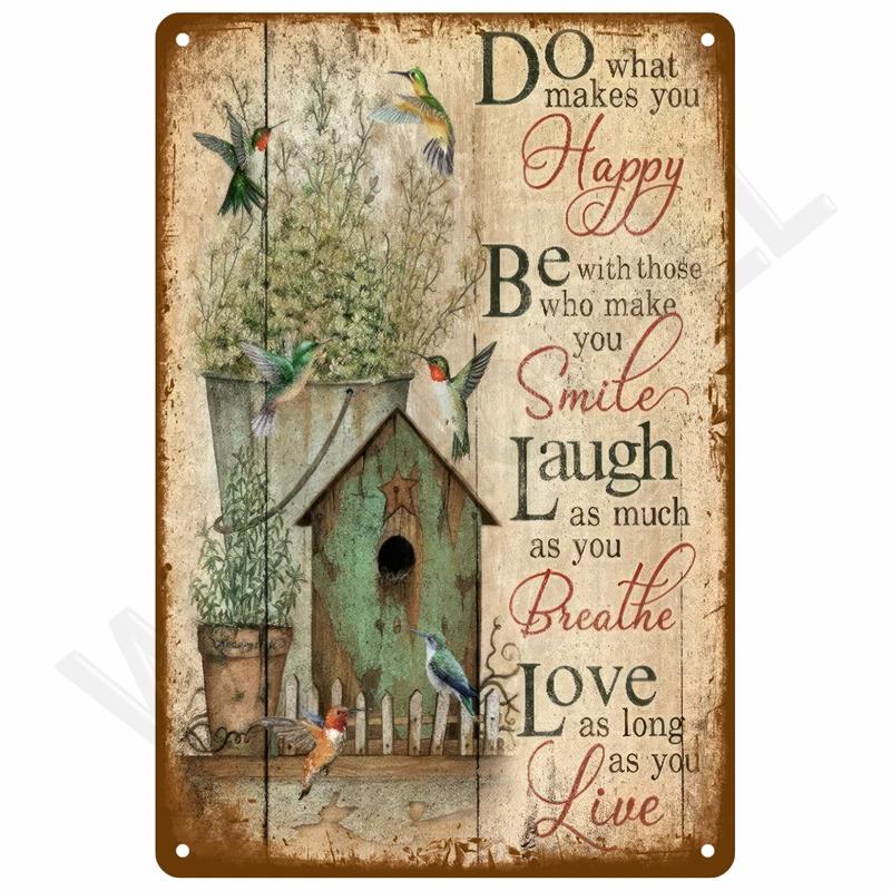 Vintage Metal Plate Tin Sign Retro Wall Art Home Decor Poster Garage Mural Aesthetic Room Bar Decoration