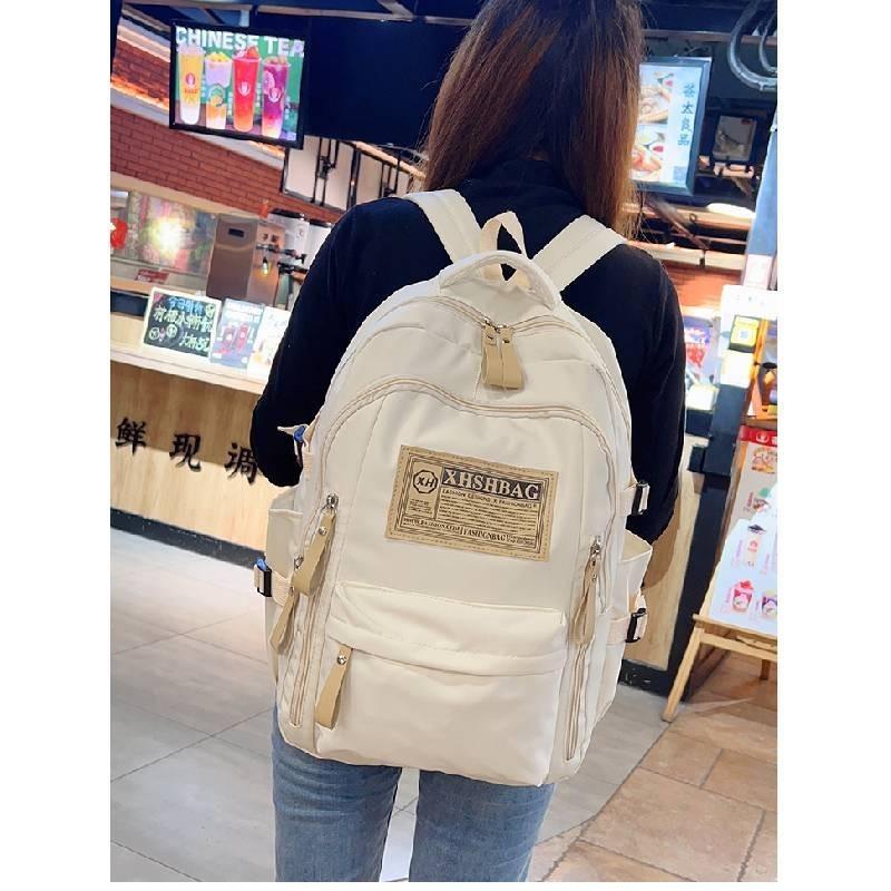 Stylish Nylon School Backpack For High School And College Students With Lightweight Design