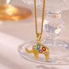 Colorful Dropping Oil Elephant Necklaces For Women Girls Cute Enamel Animal Charm Choker Gold Color Jewelry Christmas Party Gift