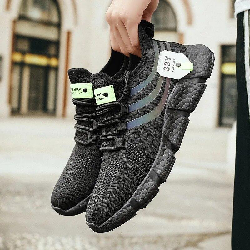 Men Shoes Fashion Casual Sneakers Breathable Running Black Tennis Shoes Breathable Comfortable Casual Shoes For Men