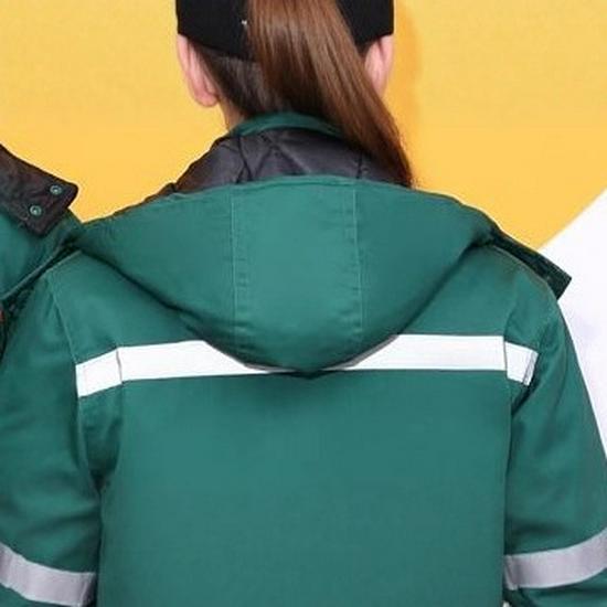 Winter Cotton-Padded Jacket with Double-Layer Liner for Men & Women - Ideal for Outdoor Labor, Cleaning, and Landscaping.