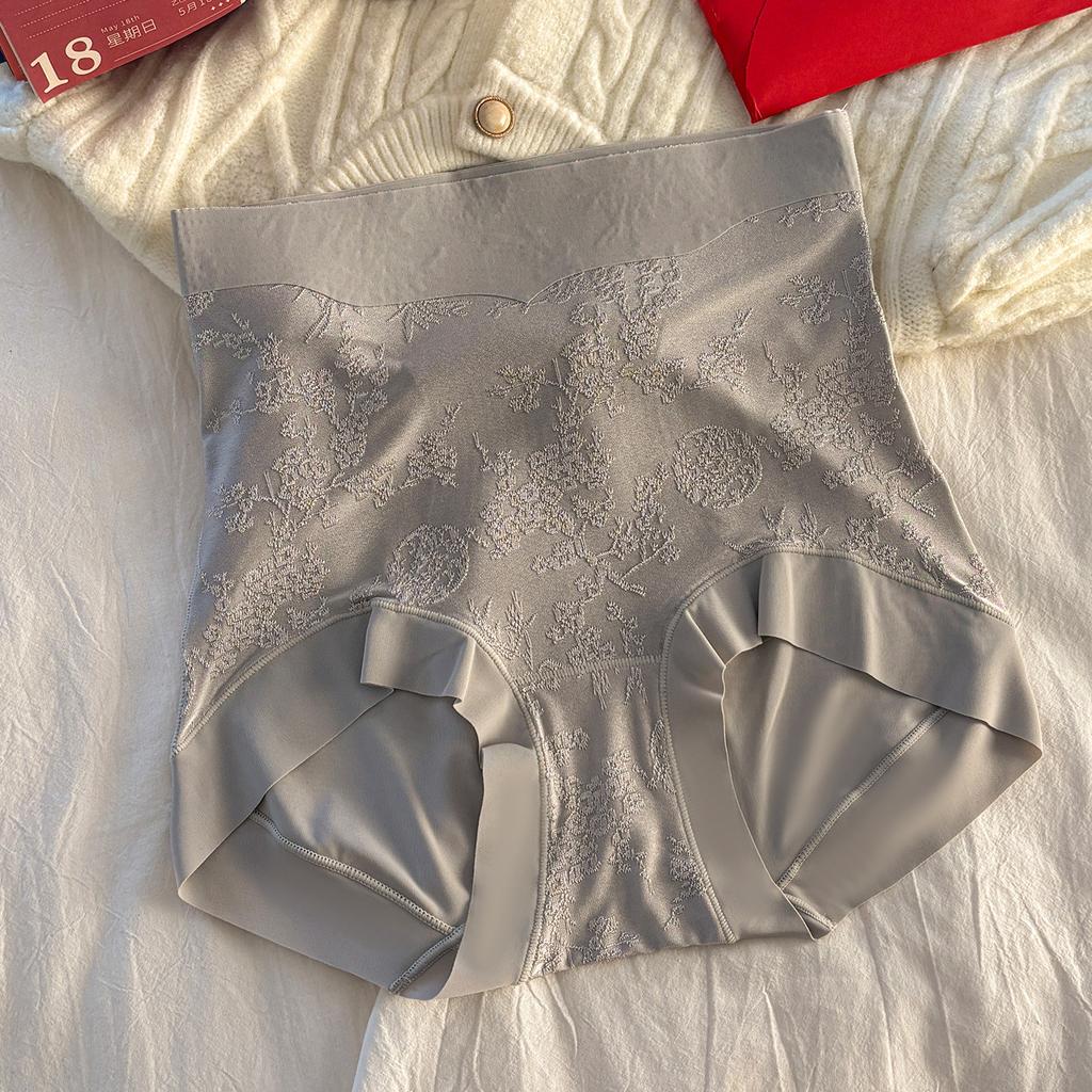 Ladies Autumn and Winter New Chinese Style High Waist Relief No Mark Comfortable Breathable Briefs