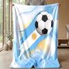 Argentina Football Printed Flannel Blanket Skin Friendly Warm Decorative Throw for Indoor Couch Bed Daily Use