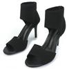 European and American Style Flyknit Stiletto High Heels & Mid-Heel Peep-Toe Sandals for Women