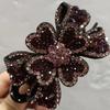 U-shape Flower Crystal Hairpins Zircon Women Duckbill Clip  Ladies/Girls