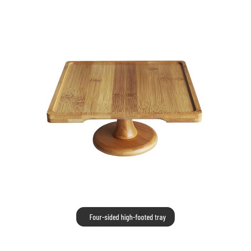 European Style Bamboo Multi-Tier Dessert Tray