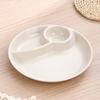 2pcs Household Round Food Plate Microwavable Thickened Divided Dinner Plate Plastic Fruit Serving Tray Salad