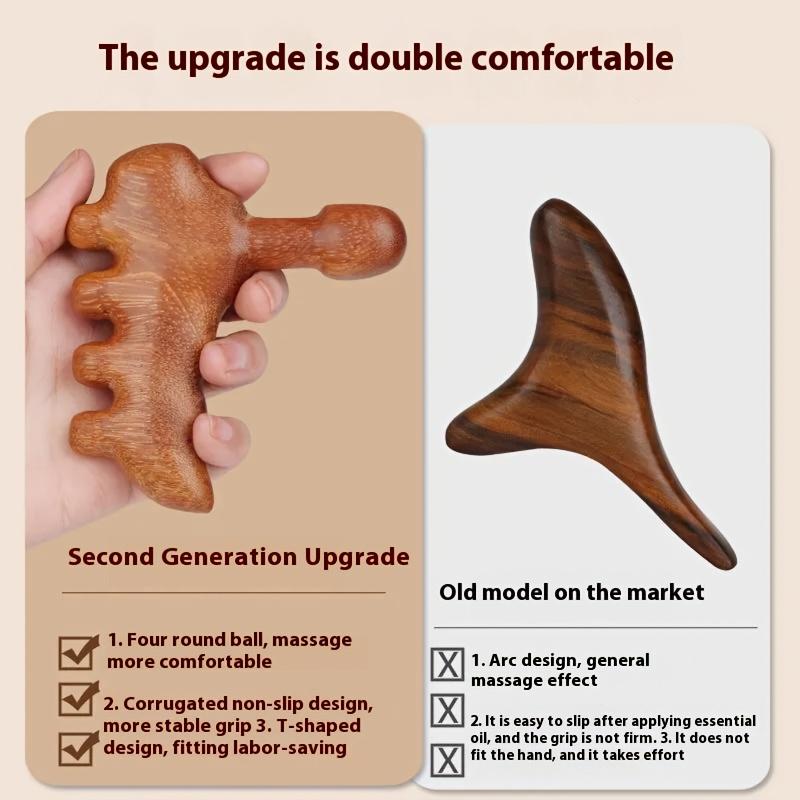 Wood Acupressure Massager Stick with Meridian Portable Foot & Body Trigger Point Massage Tools Gua Sha Tool for Stress Relief